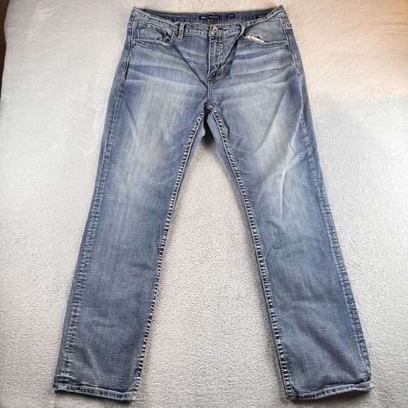 BKE Other - BKE Tyler Jeans Mens 38x34 (Fits 37x31) Blue Medium Relaxed Fit Straight Denim